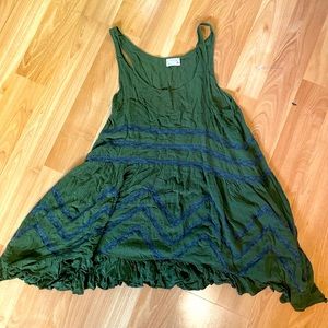 Free people green fairy dress size small fits like a medium